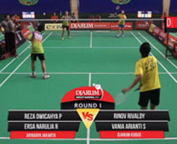 Reza D/Ersa N (Jayaraya Jakarta) VS Rinov R/Vania A (Djarum Kudus)