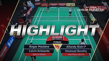 Bagas M/Calvin Kristanto (Djarum Kudus) VS Alfandy Rizki/Emanuel R (Jaya Raya Jakarta) 