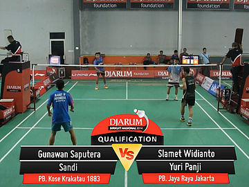 Gunawan Saputera/Sandi (PB. Kose Krakatau 1883) VS Slamet Widianto/Yuri Panji (PB. Jaya Raya Jakarta)
