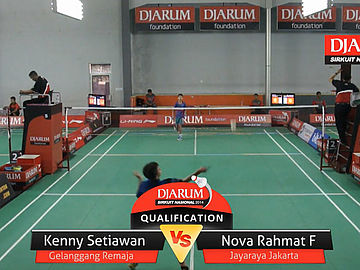 Kenny Setiawan (PB. Gelanggang Remaja) VS Nova Rahmat F (PB. Jaya Raya Jakarta)