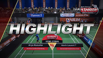 Arya Kusuma (Mutiara Cardinal Bandung) VS Kevin Laurent T (Sarwendah Badminton Club)