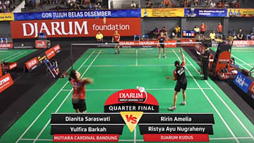 Ririn Amelia/Ristya Ayu Nugraheny (Djarum Kudus) VS Dianita Saraswati/Yulfira Barkah (Mutiara Cardinal Bandung)