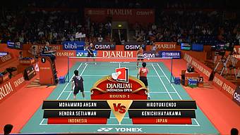M. Ahsan/Hendra S. (INDONESIA) VS Hiroyuki/ Kenichi H. (JAPAN) Djarum Indonesia Open 2013