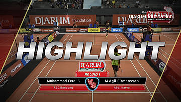 Muhammad Ferdi Sirojuddin (Ade Badminton Club Bandung) VS Muhammad Agil Firmansyah (Abdi Karya)