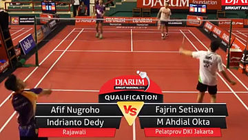 Afif Nugroho/Indrianto Dedy (RAJAWALI) VS Fajrin Setiawan/M. Ahdial Okta (PELATPROV DKI JAKARTA)