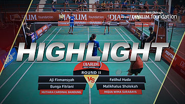 Aji Firmansyah/Bunga F (Mutiara Cardinal Bandung) VS Fatihul H/Malikhatus S (Hiqua Wima Surabaya)