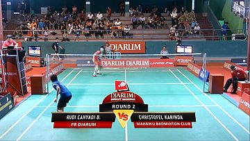 Rudi Cahyadi B. (PB DJARUM) VS Christofel Karinda (MAHAWU BADMINTON CLUB)