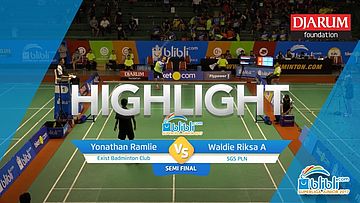 Yonathan Ramlie (Exist Badminton Club) VS Waldie Riksa Alfarisi (SGS PLN)