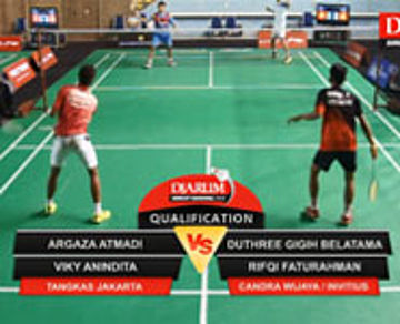 Duthree Gigih B/Rifqi F (Candra Wijaya/Invitius) VS Argaza A/Viky Anindita (Tangkas Jakarta)