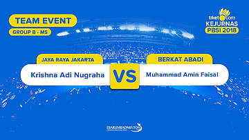 Divisi 1 - Group A | MS | Krishna Adi (Jaya Raya Jakarta) VS Amin Faisal (Berkat Abadi)