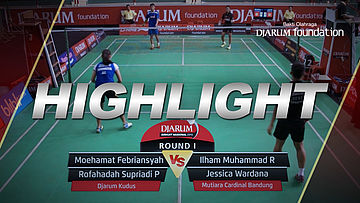 M Febriansyah/Rofahadah Supriadi P (Djarum Kudus) VS Ilham Muhammad/Jessica Wardana (Mutiara Cardinal Bandung)