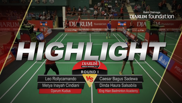 Leo Rollycarnando/Metya Inayah Cindiani (Djarum Kudus) VS Caesar Bagus Sadewa/Dinda Haura Salsabila (Eng Hian Badminton Club)