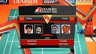 Wang Xiaoli/ Yu Yang (China) VS Tian Qing/ Zhao Yunlei (China) Final Womens Double DJARUM Indonesia Open Super Series Premier 2012