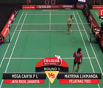 Mega Cahya P (Jaya Raya Jakarta) VS Mayrina Lukmanda (Pelatnas PBSI)