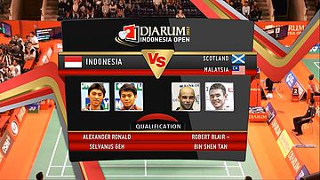 Alexander Ronald/Selvanus Geh (Indonesia) VS Robert Blair -/Bin Shen Tan (Scotland-Malaysia) Mens Double Djarum Indonesia Open Super Series Premier 2012