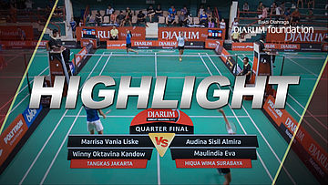 Marrisa Vania Liske/Winny Oktavina Kandow (Tangkas Jakarta) VS Audina Sisil Almira/Maulindia Eva (Hiqua Wima Surabaya)