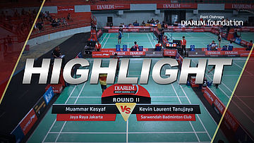 Muammar Kasyaf (Jaya Raya Jakarta) VS Kevin Laurent Tanujaya (Sarwendah Badminton Club)