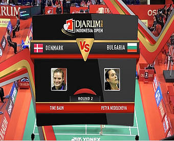 Tine Baun (Denmark) VS Petya Nedelcheva (Bulgaria) Women Single Round 2 Djarum Indonesia Super Series Priemer 2012