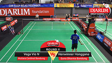 Vega Vio Nirwanda (Mutiara Cardinal Bandung) VS Henwinner Honggana (Guna Dharma Bandung)