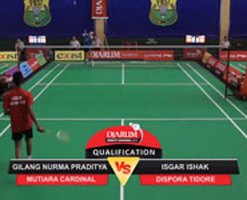 Gilang Nurma Praditya (Mutiara Cardinal Bandung) VS Isgar Ishak (Dispora Tidore)