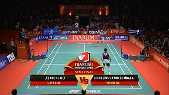 Lee Chong Wei (MALAYSIA) VS Dionysius Hayom Rumbaka (INDONESIA) Djarum Indonesia Open 2013
