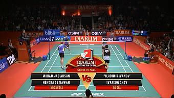 M. Ahsan/ Hendra S. (INDONESIA) VS Vladimir I./ Ivan S. (RUSIA) Djarum Indonesia Open 2013 