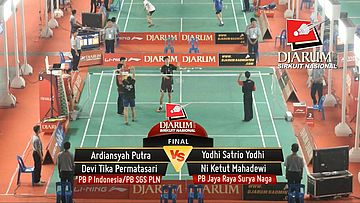 Ardiansyah Putra/Devi Tika Permatasari(PB Pertamina Indonesia) VS Yodhi Satrio Yodhi/Ni Ketut Mahadewi (PB Jaya Raya Suryanaga)