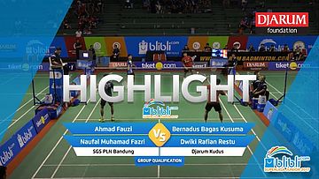 Bernadus Bagas/Dwiki Rafian Restu (Djarum Kudus) VS Ahmad Fauzi/Naufal M. Fazri (SGS PLN Bandung)