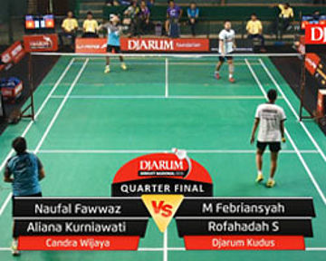 Naufal Fawwaz/Aliana K (Candra Wijaya) VS M Febriansyah/Rofahadah Supriadi (Djarum Kudus)