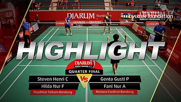 Steven H/Hilda Nur F (Pusdiklat Telkom Bandung) VS Genta Gusti/Fani Nur A (Mutiara Cardinal Bandung)