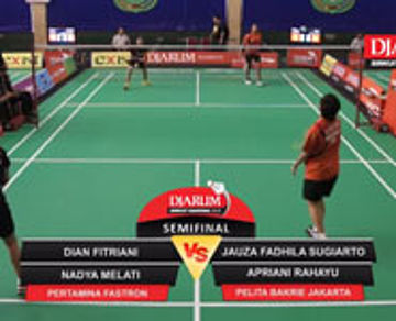 Apriani R/Jauza F.S. (Pelita Bakrie Jakarta) VS Dian F/Nadya M (Pertamina Fastron)
