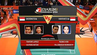 Tontowi Ahmad/ Liliyana Natsir (Indonesia) VS Markis Kido/ Pia Zebadiah Bernadeth Quarter Final Mixed Double DJARUM Indonesia Open Super Series Premier 2012