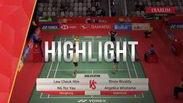 Rinov Rivaldy/Angelica Wiratama (Indonesia) VS Law Cheuk Him/Ng Tsz Yau (Hongkong)