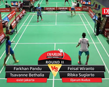 Farkhan Pandu/Tsavanne B (EXIST JAKARTA) VS Feisal Wiranto/Ribka Sugiarto (DJARUM KUDUS)