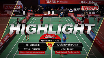 Tedi S/Syifa F (Djarum Kudus/Jaya Raya Jakarta) VS Ardiansyah P/Devi Tika P (Berkat Abadi) 