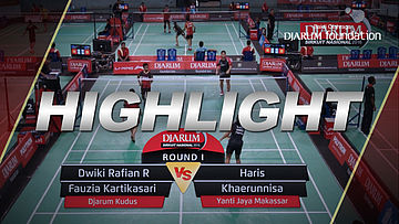 Dwiki Rafian/Fauzia Kartikasari (Djarum Kudus) VS Haris/Khaerunnisa (Yanti Jaya Makassar)