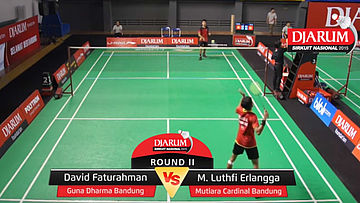David Faturahman (Guna Dharma Bandung) VS M Luthfi Erlangga (Mutiara Cardinal Bandung)