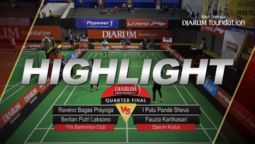 Raveno Bagas Prayoga/Berlian Putri Laksono (FIFA Badminton Club) VS I Putu Pande Sheva/Fauzia Kartikasari (Djarum Kudus)