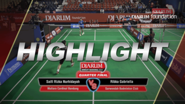 Saifi Rizka Nurhidayah (Mutiara Cardinal Bandung) VS Ribka Gabriella (Sarwendah Badminton Club)