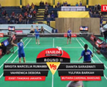Dianita/Yulfira (Mutiara Bandung) VS Brigita/Vahrenica (PB Exist Jakarta/PB Tangkas Jakarta)