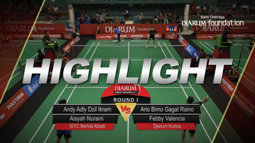 Ario Bimo/Febby Valencia (Djarum Kudus) VS Andy Adly Dzil/Aisyah Nuraini (ISTC Berkat Abadi)