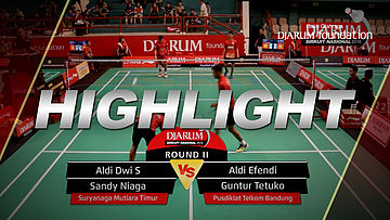 Aldi Dwi S/Sandy Niaga (Suryanaga Mutiara Timur) VS Aldi Efendi/Guntur T (Pusdiklat Telkom Bandung) 
