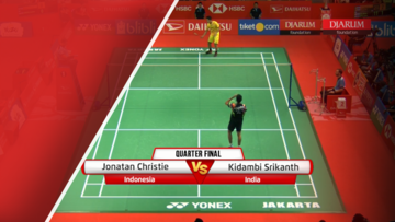 Jontanan Christie (Indonesia) VS Kidambi Srikanth (India)
