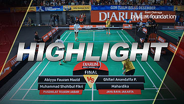 Ghifari A.P./Mahardika (Jaya Raya Jakarta) VS Abiyyu F.M./M. Shohibul Fikri (Pusdiklat Telkom Jabar)