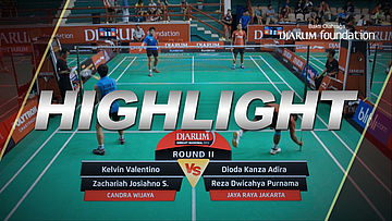 Kelvin Valentino/Zachariah J.S. (Candra Wijaya) VS Dioda Kanza A/Reza Dwicahya P (Jaya Raya Jakarta)