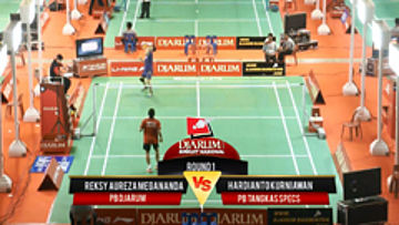 Reksy A. M. (PB Djarum) VS Hardianto K. (PB Tangkas Specs) Djarum Sirkuit Nasional Sumut Open 2013 