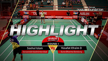 Saehul Islam (Sarwendah Badminton Club) VS Yosafat Efraim D (Guna Dharma Bandung)