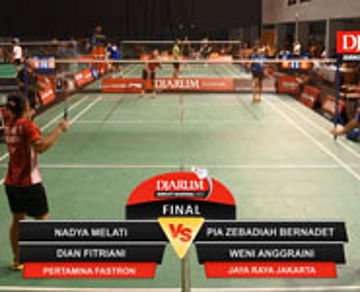 Pia Z/Weni A (Jaya Raya Jakarta) VS Dian F/Nadya M (Pertamina Fastron)