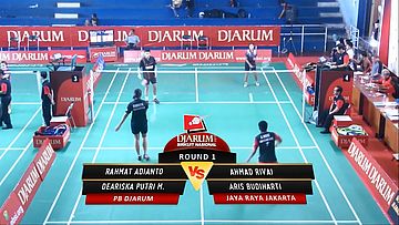 Rahmat Adianto/ Deariska Putri (PB DJARUM) VS Ahmad Rivai/ Aris Budiharti (JAYA RAYA JAKARTA)