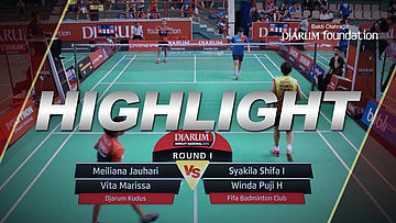 Meiliana Jauhari/Vita Marissa (Djarum Kudus) VS Syakila Shifa/Winda Puji (Fifa Badminton Club)
